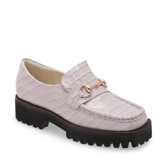 Intentionally Blank lavender purple croc HK-2 lug platform loafers - size 7 - Picture 2 of 10